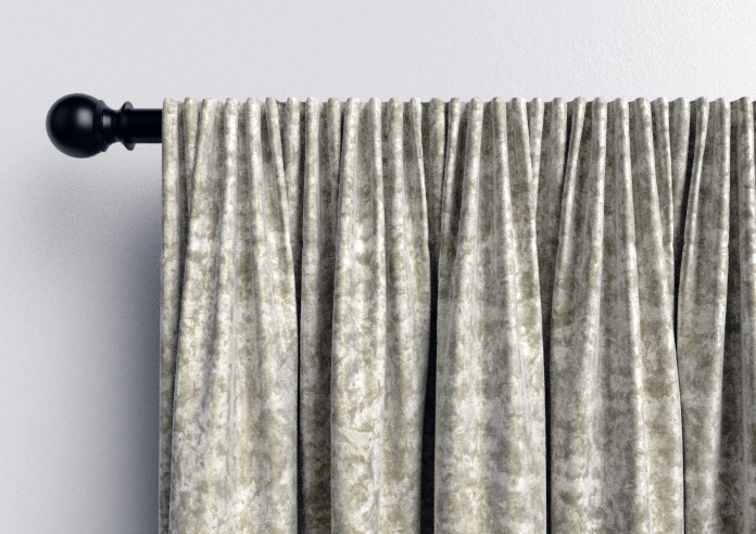 Cyrus Crushed Velvet, Cream - Made to Measure Curtains - Image 9